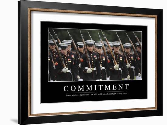 Commitment: Inspirational Quote and Motivational Poster-null-Framed Premium Photographic Print