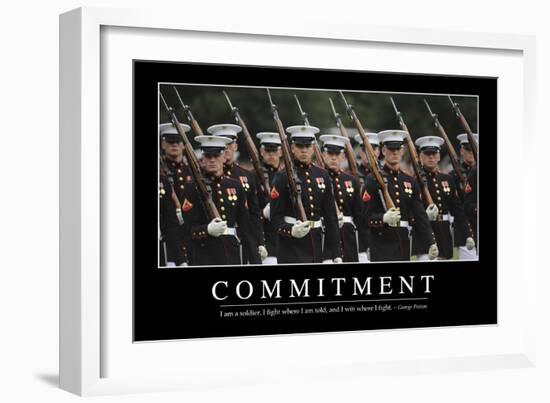 Commitment: Inspirational Quote and Motivational Poster-null-Framed Premium Photographic Print