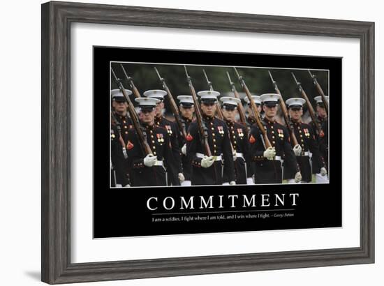 Commitment: Inspirational Quote and Motivational Poster-null-Framed Photographic Print