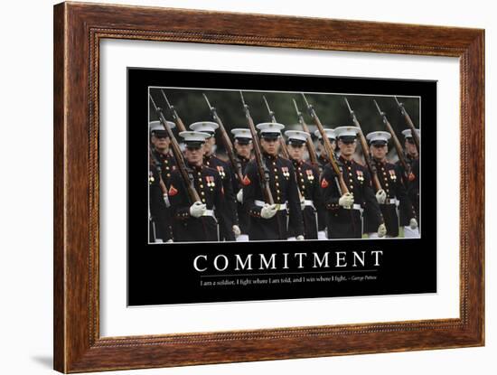 Commitment: Inspirational Quote and Motivational Poster-null-Framed Photographic Print