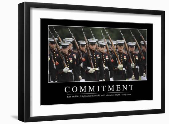 Commitment: Inspirational Quote and Motivational Poster-null-Framed Photographic Print