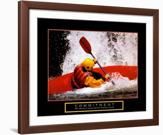 Commitment: Kayak-null-Framed Art Print