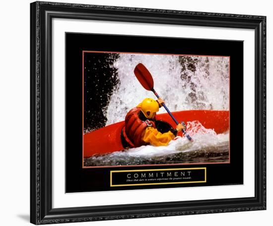 Commitment: Kayak-null-Framed Art Print