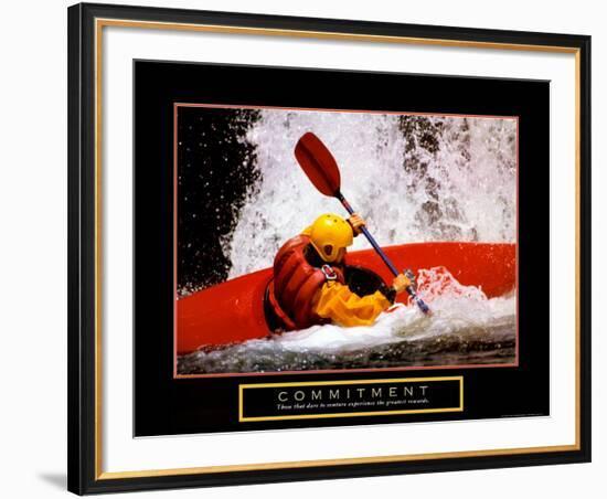 Commitment: Kayak-null-Framed Art Print