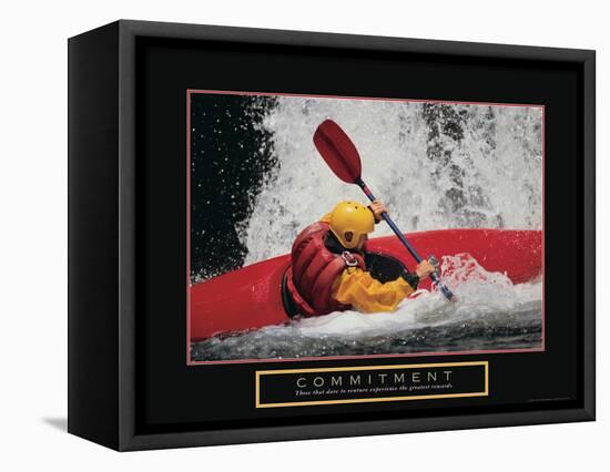 Commitment - Kayak-Unknown Unknown-Framed Stretched Canvas