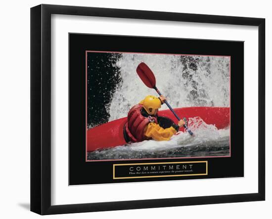 Commitment - Kayak-Unknown Unknown-Framed Photo