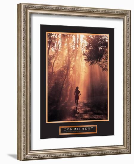 Commitment - Woman Runner-unknown unknown-Framed Photo