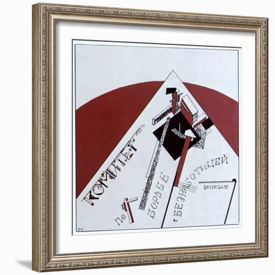 Committee to Combat Unemployment, 1919-Lazar Markovich Lissitzky-Framed Giclee Print