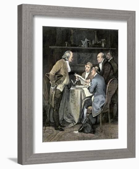 Committee Writing the Declaration of Independence, c.1776-null-Framed Giclee Print