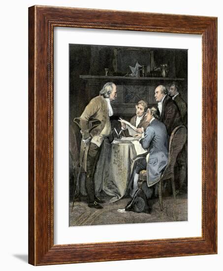 Committee Writing the Declaration of Independence, c.1776-null-Framed Giclee Print