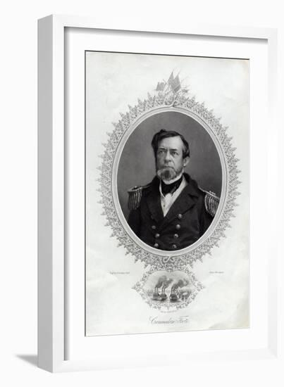 Commodore Foote Engraving-George Stodart-Framed Giclee Print