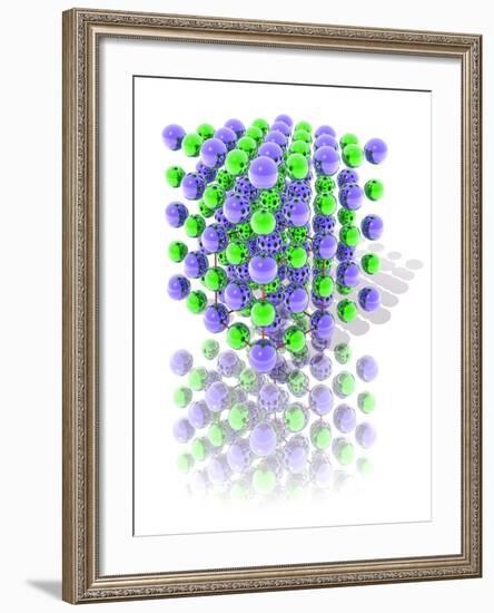 Common Salt Crystal Structure-Laguna Design-Framed Photographic Print
