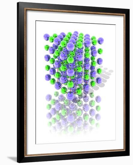 Common Salt Crystal Structure-Laguna Design-Framed Photographic Print