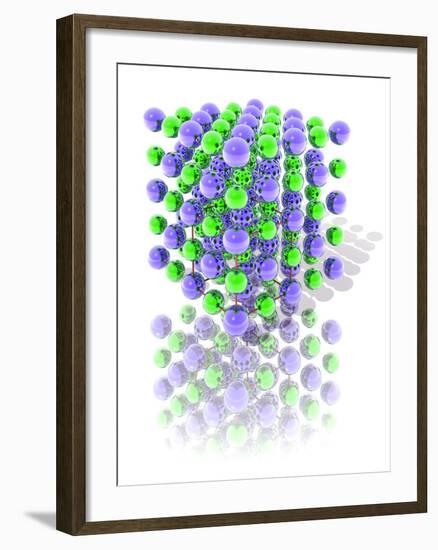 Common Salt Crystal Structure-Laguna Design-Framed Photographic Print