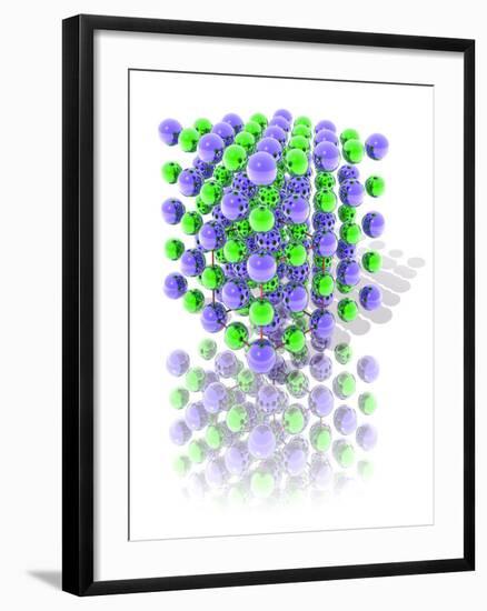 Common Salt Crystal Structure-Laguna Design-Framed Photographic Print