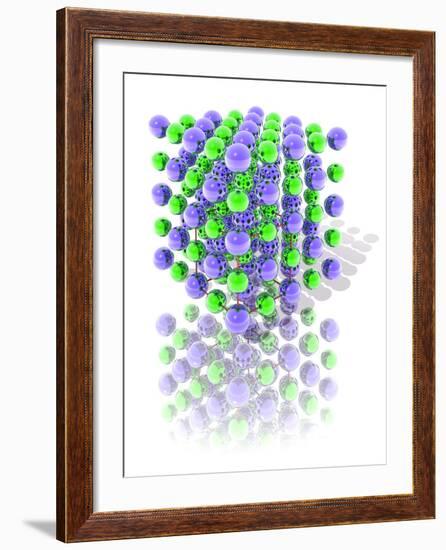 Common Salt Crystal Structure-Laguna Design-Framed Photographic Print