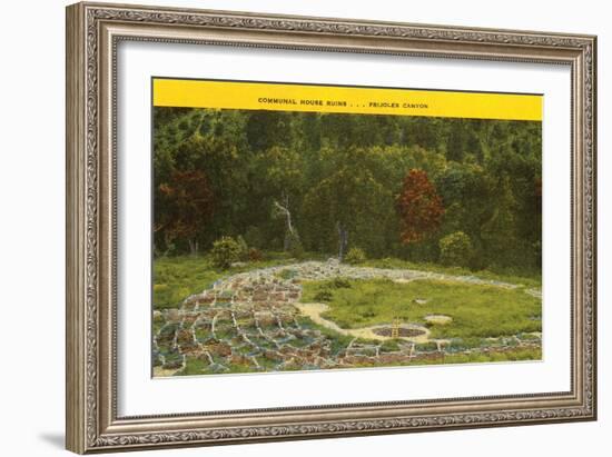 Communal House Ruins, Bandelier Park, New Mexico-null-Framed Art Print