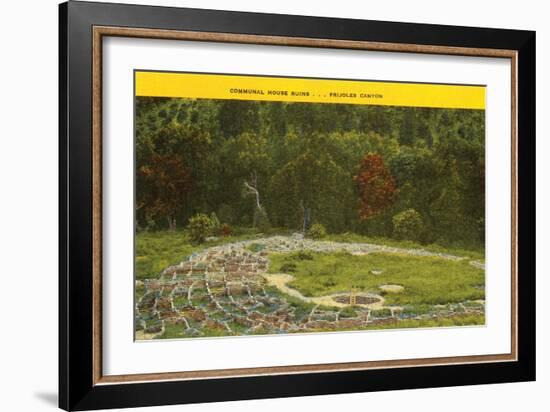 Communal House Ruins, Bandelier Park, New Mexico-null-Framed Art Print