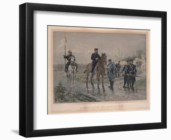 Communication Aux Avant-Postes, 1881-Alphonse Marie de Neuville-Framed Giclee Print