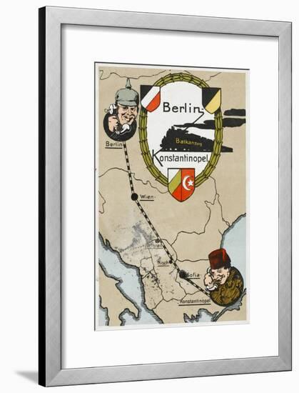 Communication Between Berlin and Istanbul-null-Framed Art Print