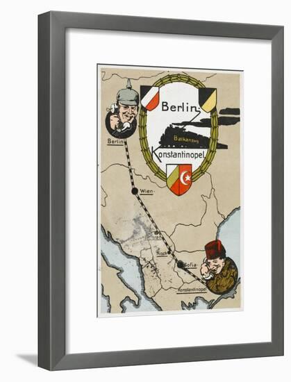 Communication Between Berlin and Istanbul-null-Framed Art Print