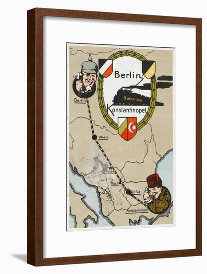 Communication Between Berlin and Istanbul-null-Framed Art Print