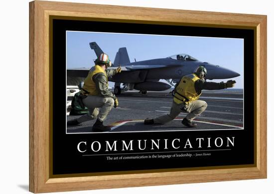 Communication: Inspirational Quote and Motivational Poster-null-Framed Premier Image Canvas