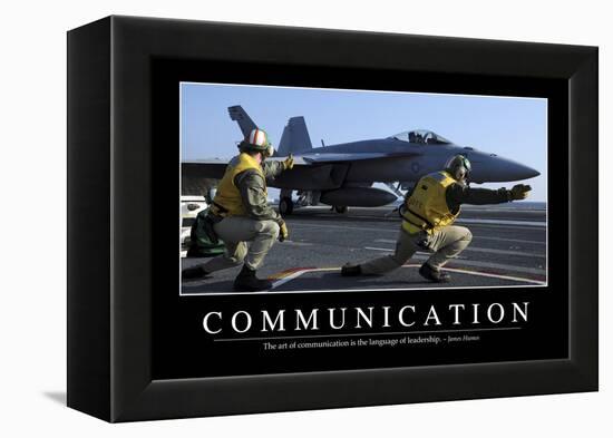 Communication: Inspirational Quote and Motivational Poster-null-Framed Premier Image Canvas