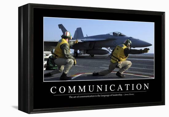 Communication: Inspirational Quote and Motivational Poster-null-Framed Premier Image Canvas
