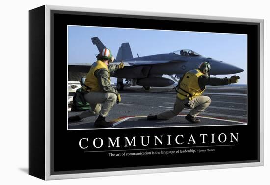 Communication: Inspirational Quote and Motivational Poster-null-Framed Premier Image Canvas