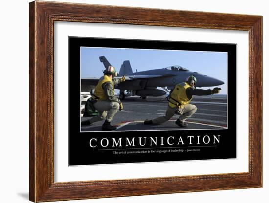 Communication: Inspirational Quote and Motivational Poster-null-Framed Photographic Print