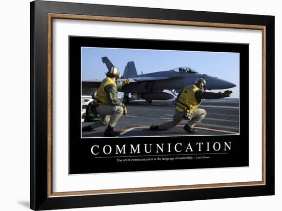 Communication: Inspirational Quote and Motivational Poster-null-Framed Photographic Print