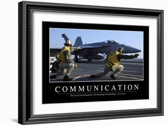 Communication: Inspirational Quote and Motivational Poster-null-Framed Photographic Print