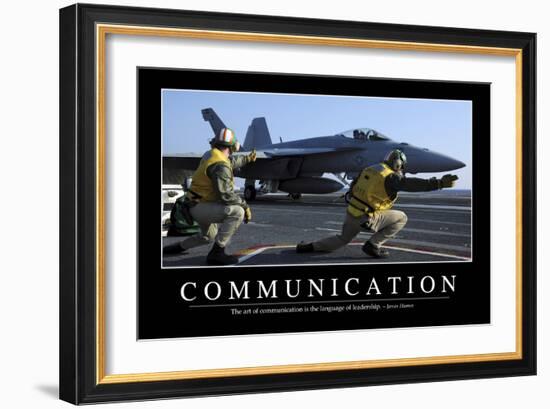 Communication: Inspirational Quote and Motivational Poster-null-Framed Photographic Print