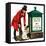Communication One Hundred Years Ago. a Victorian Postman and Post Box-Peter Jackson-Framed Premier Image Canvas