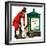 Communication One Hundred Years Ago. a Victorian Postman and Post Box-Peter Jackson-Framed Giclee Print