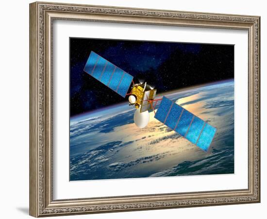 Communications Satellite, Artwork-David Ducros-Framed Photographic Print