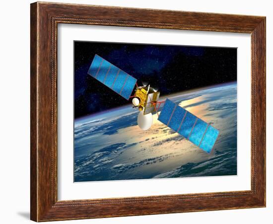 Communications Satellite, Artwork-David Ducros-Framed Photographic Print