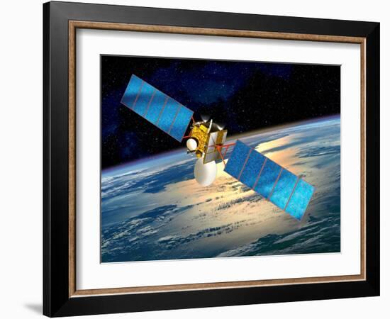 Communications Satellite, Artwork-David Ducros-Framed Photographic Print