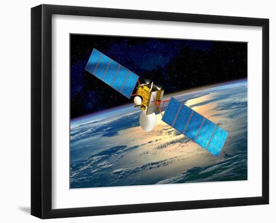 Communications Satellite, Artwork-David Ducros-Framed Photographic Print