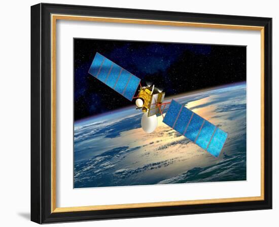 Communications Satellite, Artwork-David Ducros-Framed Photographic Print