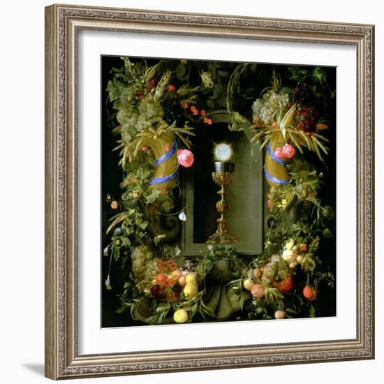 Communion Cup and Host, Encircled with a Garland of Fruit-Jan Davidsz. de Heem-Framed Giclee Print