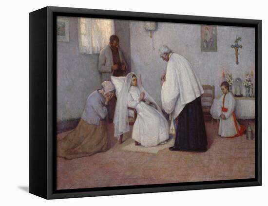 Communion in Extremis, 1889 (Oil on Canvas)-Henri Eugene Augustin Le Sidaner-Framed Premier Image Canvas