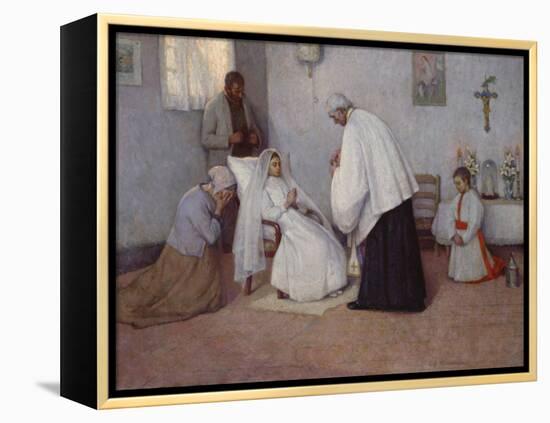 Communion in Extremis, 1889 (Oil on Canvas)-Henri Eugene Augustin Le Sidaner-Framed Premier Image Canvas