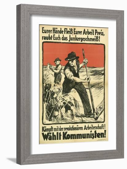 Communist Election Poster (Kp), Ca 1931-null-Framed Giclee Print
