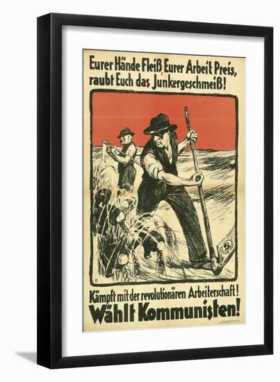 Communist Election Poster (Kp), Ca 1931-null-Framed Giclee Print