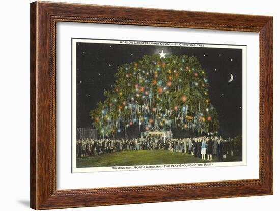 Community Christmas Tree, Wilmington, North Carolina-null-Framed Art Print