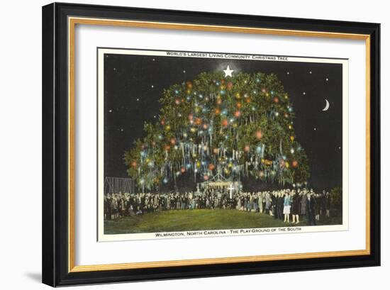 Community Christmas Tree, Wilmington, North Carolina-null-Framed Art Print