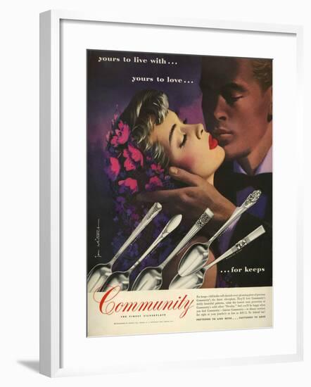 Community Cutlery, Magazine Advertisement, USA, 1950-null-Framed Giclee Print