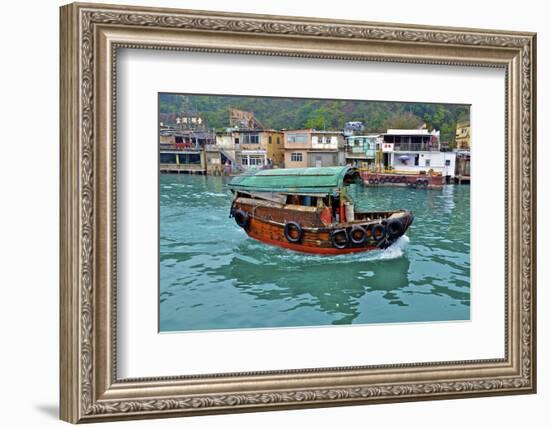 Community of Live-Aboard Boat People, Lei Yu Mai, Hong Kong-Richard Wright-Framed Photographic Print